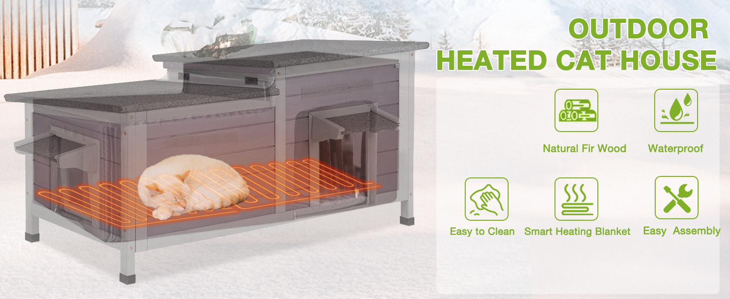 Watch Video for heated cat house outdoor AIR93-IN-HP-AD on Amazon Live